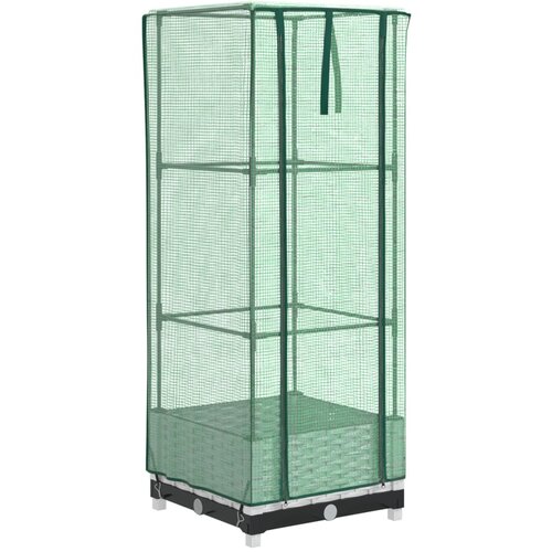 Maison Chic Visoka greda - Greda - Cvetlični Lonec s prevleko za rastlinjak videz ratana 40x40x123 cm, (21790414) Cene