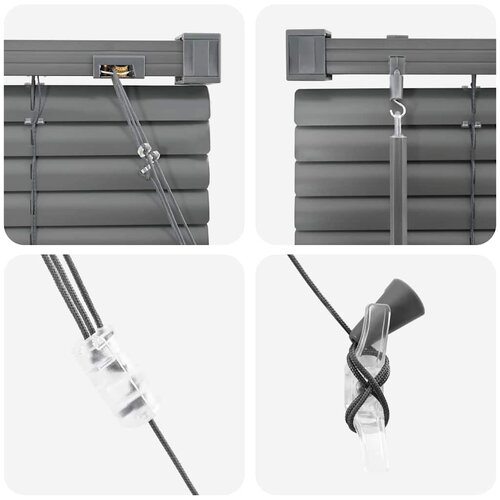  Venecijanski zastore Tamno siva 175 x 140 cm Aluminij Slike