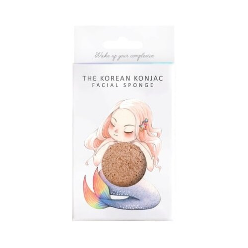 The Konjac Sponge Company mythical Mermaid Sponge &amp;amp; Hook - Pink Clay Slike