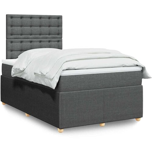  Krevet box spring s madracem tamnosivi 120 x 190 cm tkanina Cijene