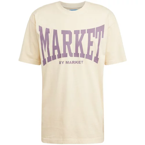 Market Pamučna majica boja: bež, s tiskom, 399001370-cream