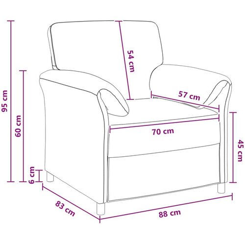  Jednosed Krem 88 x 83 x 95 cm Bar&amp;scaron;un - Krem 1-sjedalo (70 cm) Slike