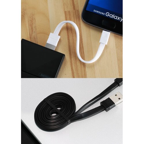 Remax set od 2 jaka i fleksibilna USB - micro USB kabela 1m/ 16cm Slike