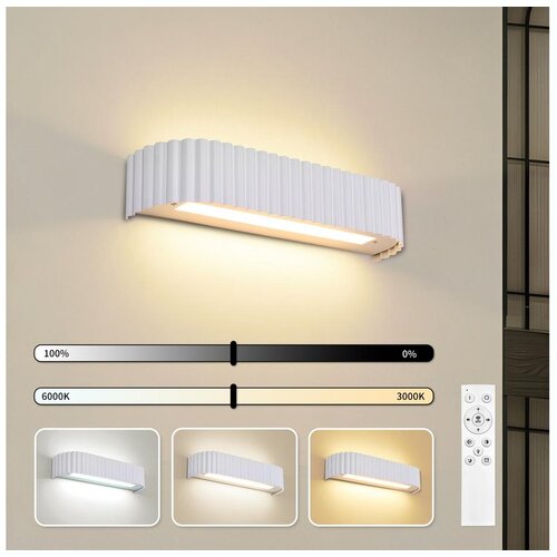 Brilagi LED prigu&amp;scaron;iva zidna lampa FALCON MODERN LED/14W/230V 40 cm bela + s daljinskim upravljačem Slike