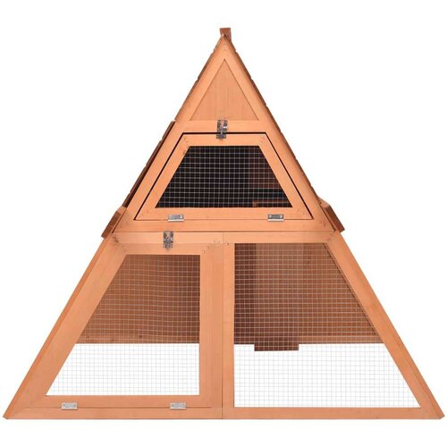 VidaXL Kavez za zečeve 152 x 127 x 109,5 cm od masivne jelovine Slike