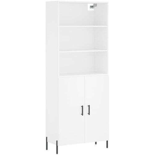  Visoka komoda bijela 69,5x34x180 cm konstruirano drvo Slike