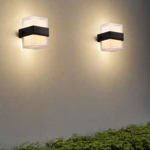  spoljna lampa kocka providna Slike