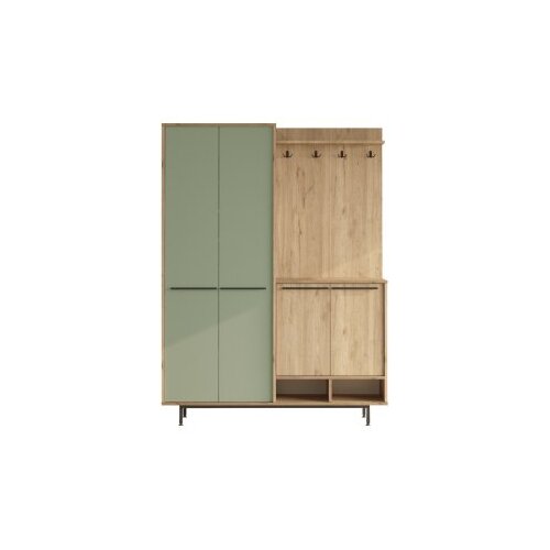 Hanah home Komplet predsoblja OS1-SY, 147.4x35.5x195.6 cm, Zeleni Slike