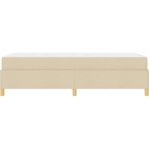 vidaXL Postelja z vzmetnico Drugo Bela in smetana 90 x 190 cm blago Cene