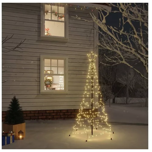  Božično drevo s konico 200 toplo belih LED diod 180 cm