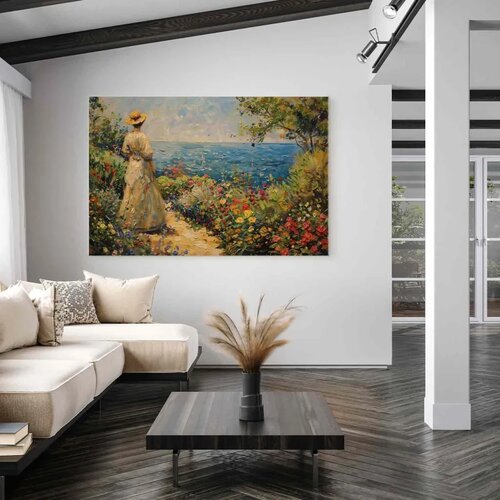  XXL slika - Nostalgic impression - a pensive woman contemplating 160x107 Slike