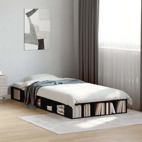 Furnova Posteljni okvir črn 90x190 cm inženirski les, (21935272) Slike