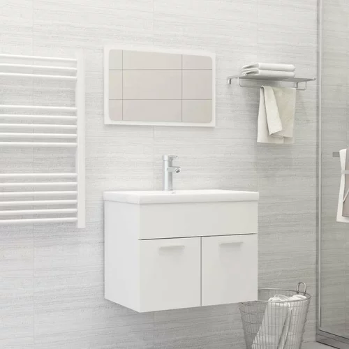  Komplet kopalniškega pohištva bele barve iverna plošča, (20764802)