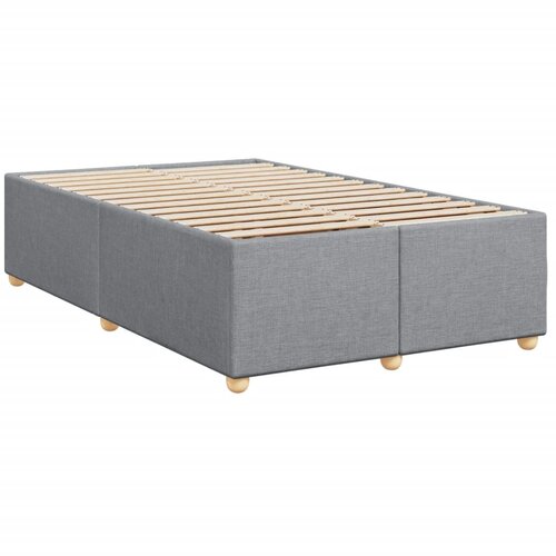  Krevet s oprugama i madrac svjetlosivi 120 x 200cm od tkanine Slike
