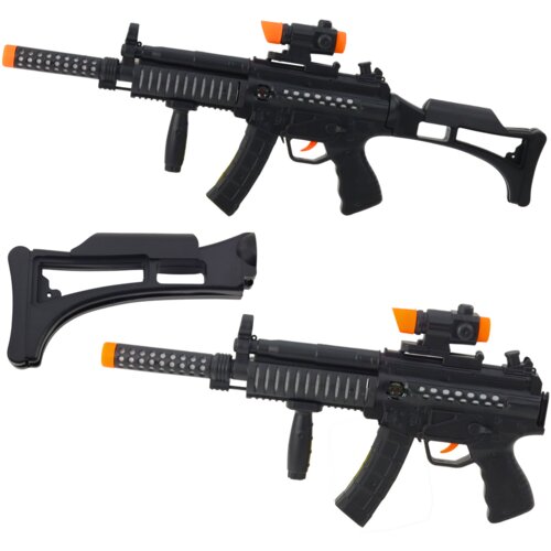  Mitraljez za igru Machine sa zvučnim i svjetlosnim efektima 62cm - crna Slike