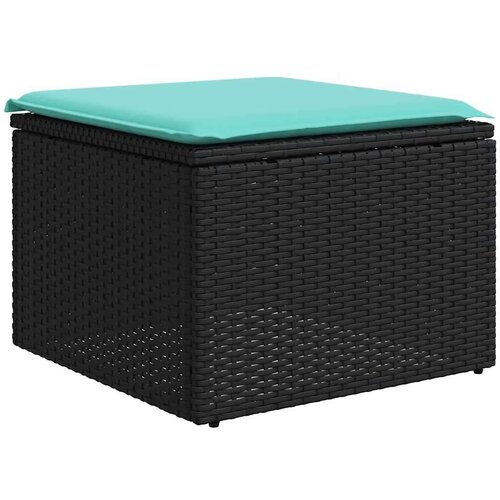  2-dijelni set vrtnih sofa s jastucima crni od poliratana bagrem Slike