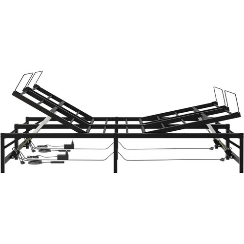  Električni podesivi okvir kreveta Crna 140 x 190 cm Čelik - Crna 140 x 190 cm Cijene