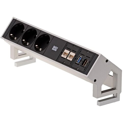 Boschmann 3x Schuko 2x CAT6 1x HDMI, 1x USB3.0 power extension 1.5 m 3 AC outlet(s) Black, Stainless steel Cijene