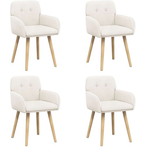 vidaXL Trpezarijske stolice 4 kom. Boucl&eacute; Krem 59 x 57 x 85 cm - Krem 4 Cijene