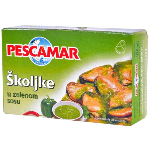 Pescamar školjke u zelenom sosu 111g Cene