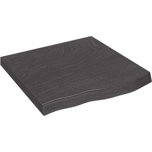  Polica tamnosmeđa 60x60x(2-6) cm od obrađene hrastovine Slike