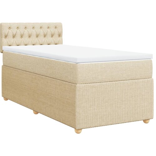 Maison Chic Box spring postelja - Vzmetna postelja z vzmetnico krem 100x200 cm blago SL11248, (21882942) Cene