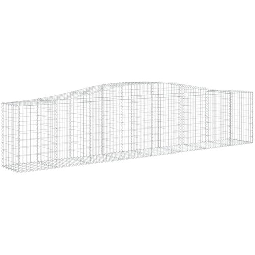  Lučne gabionske ko&amp;scaron;are 5 kom 400x50x80/100 cm pocinčano željezo Slike