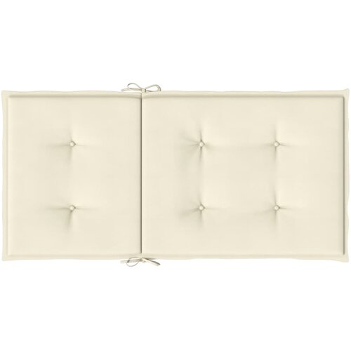  Jastuci za vrtne stolice 6 kom krem 100 x 50 x 3 cm od tkanine Slike