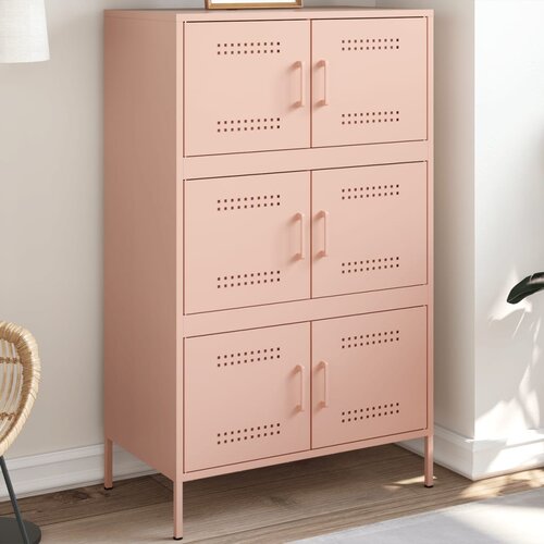 VidaXL Visoka omara roza 68x39x113 cm jeklo Slike