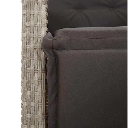  5-dijelni vrtni blagovaonski set od poliratana s jastucima sivi Siva 80 x 80 x 74 cm Slike