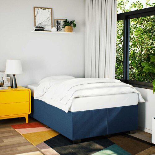 Furnova Posteljni okvir brez vzmetnice modra 120x200 cm tkanina, (21939758) Slike