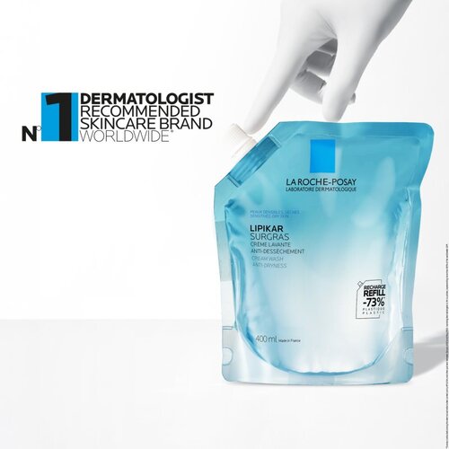 LAROCHE-POSAY Lipikar Surgras krema za prhanje nadomestno polnilo 400 ml Slike