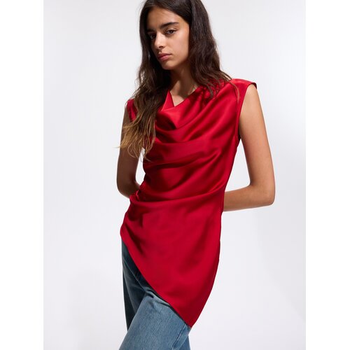 Reserved Bluza s asimetričnim dnom - crvena Cene