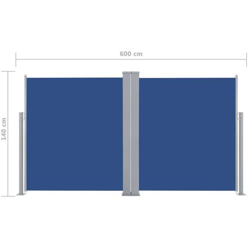 Tenda Uvlačiva bočna tenda 140 x 600 cm plava Cijene