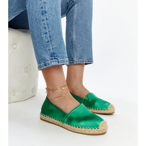 Gemre Green shimmering platform espadrilles Caithlin Slike
