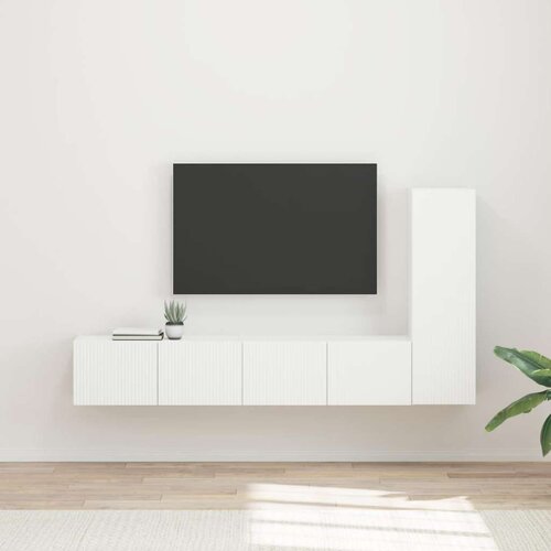  Set TV komoda Zidne 2 pcs Bijelo Konstruirano drvo Cene