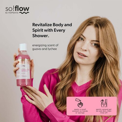 SoFlow Energizing vlažilni sorbet za telo za tu&amp;scaron; Guava, Lychee 400 ml Slike