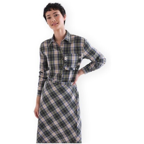 Compania Fantastica Topi &amp;amp; Bluze COMPA&amp;Ntilde;IA FANT&amp;Aacute;STICA Shirt 11015 - Green Plaid Večbarvna Slike