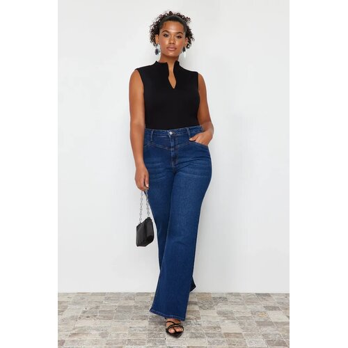 Trendyol Ženske pantalone TBBSS24CJ00003, Plave Cene
