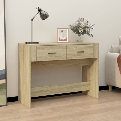 VidaXL Konzolni stol boja hrasta sonome 100x39x75 cm konstruirano drvo Slike