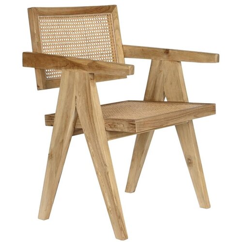  Jedilni Stol DKD Home Decor Naraven Tik Ratan (58 x 56 x 82 cm) Slike