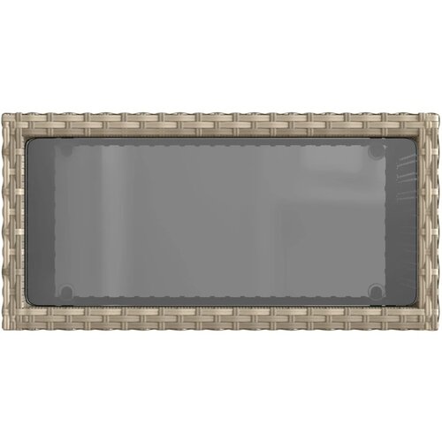  Vrtni stol sa staklenom pločom 58x27,5x55 cm od poliratana Slike