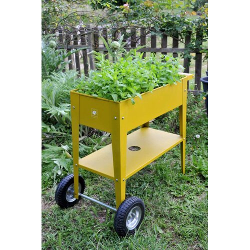 Herstera Garden - Vrtna sadilica s kotačima čelik boja senfa Cijene