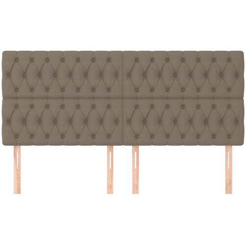  Uzglavlje taupe 180x7x118/128 cm tkanina Slike