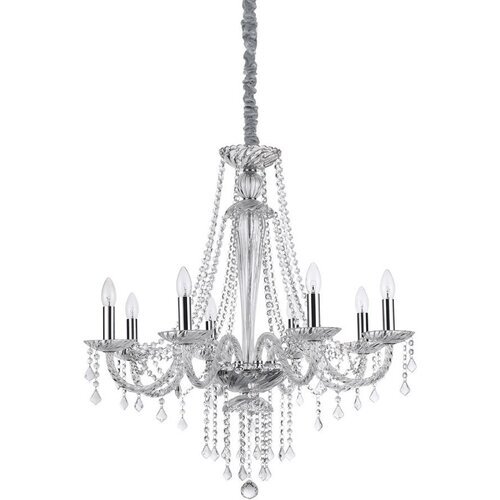 Lesnina XXXL Ideal Lux - Kristalni luster na lancu AMADEUS 8xE14/40W/230V prečnik 80 cm proziran Cene