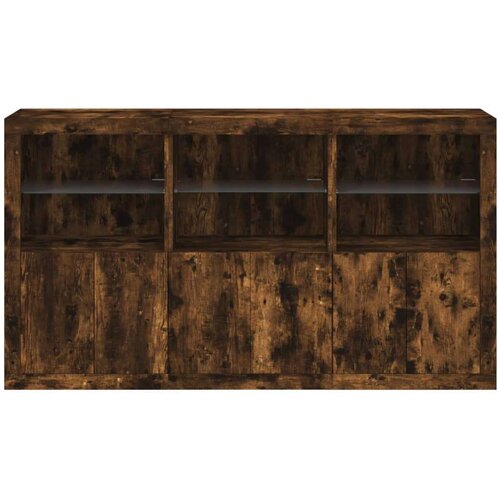 vidaXL Komoda s LED svjetlima boja dimljenog hrasta 181 5x37x100 cm Cene