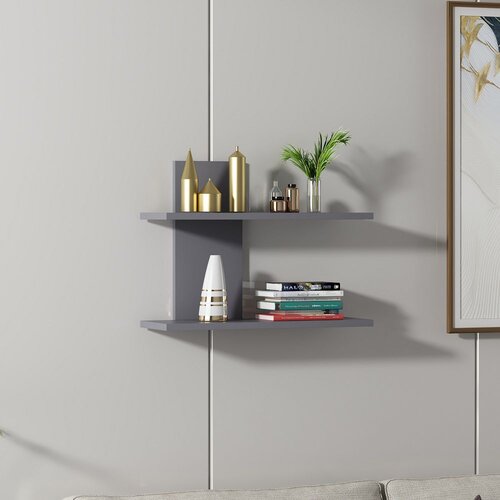 Woody Fashion walter - anthracite anthracite wall shelf Slike