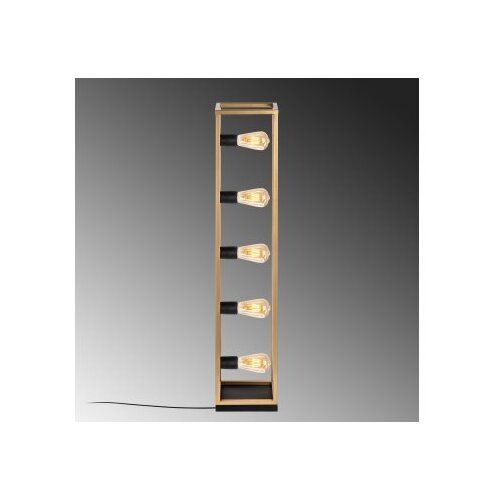 Opviq podna lampa Kafes 13745, 21 x 21 x 102 cm, 250 cm kabl, E27, zlatne boje Slike