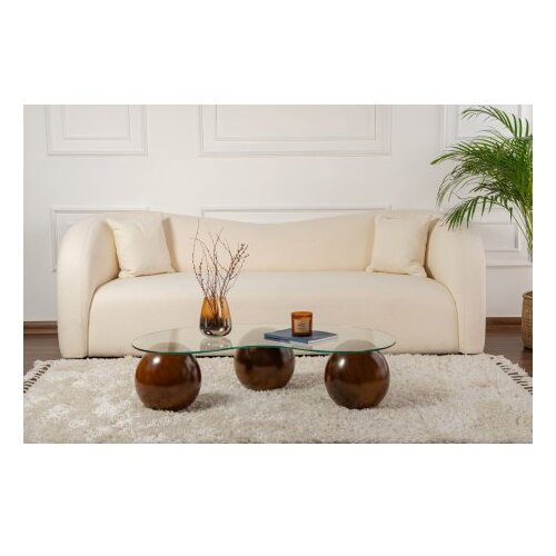 Hanah home sto za kafu Sphere Walnut Transparent Cene