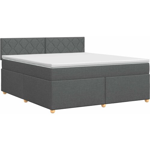  Boxspring krevet s madracem Tamnosiva 140 x 190 cm Tkanina Slike